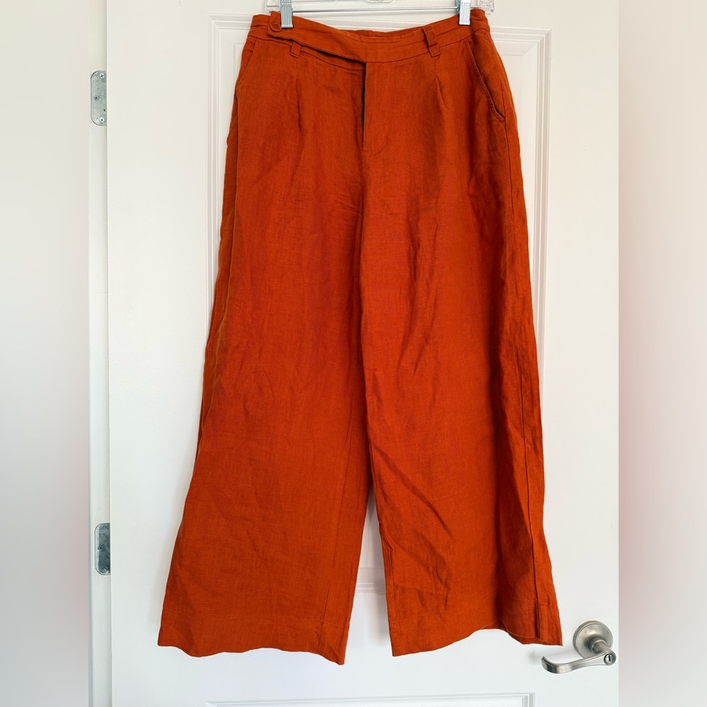 Madewell Orange Wide Leg Pants